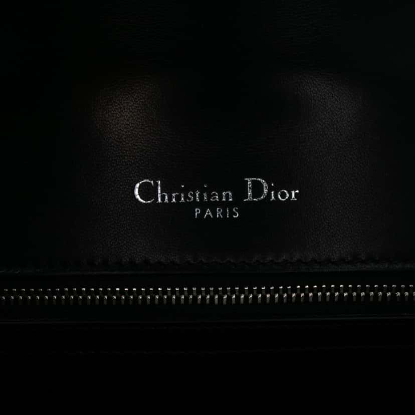 Dior Medium Lambskin Sequin Diorama Flap Black Leather Good condition - Box View
