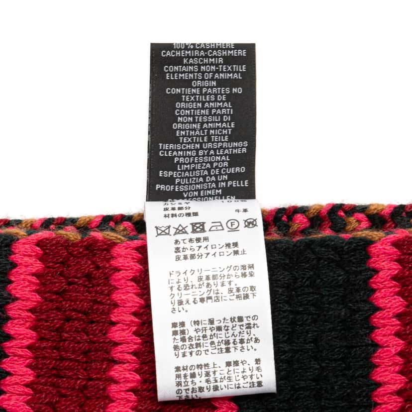 Hermès Grande Tenue Cashmere Scarf Pink Wool Very good condition - Box View