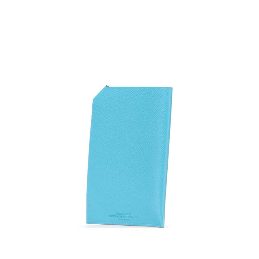 Hermès Epsom Tarmac PM Passport Cover Blue Leather Good condition - Back View