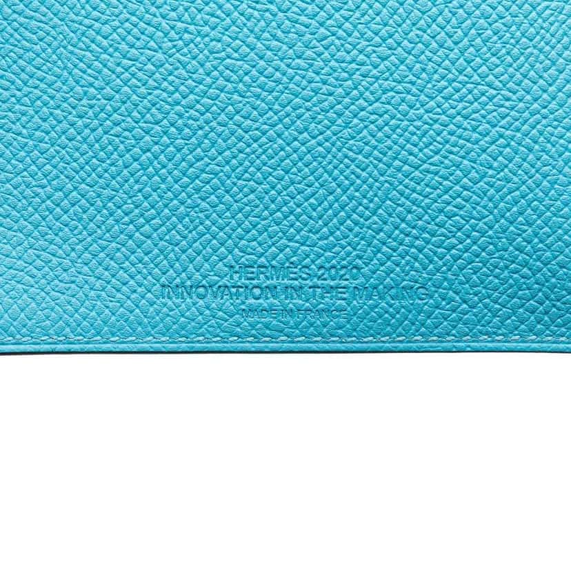 Hermès Epsom Tarmac PM Passport Cover Blue Leather Good condition - Box View