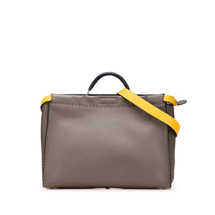 Fendi Large Selleria Peekaboo Iconic Satchel Brown Leather Good condition - Front View
