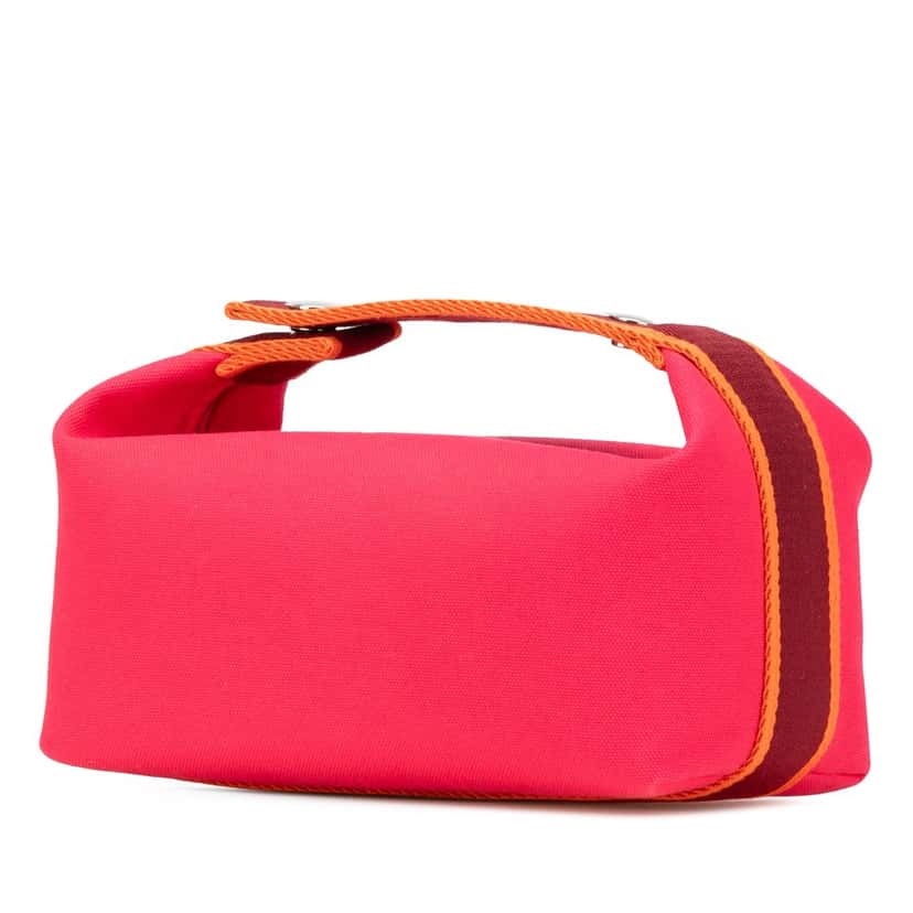 Hermès Small Canvas Bride A Brac Pink Canvas Good condition - Back View