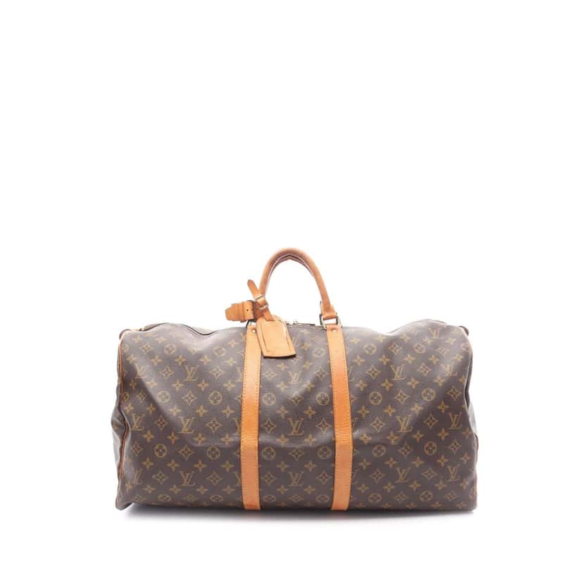 Louis Vuitton Monogram Keepall 55 Brown Canvas Good condition - Front View