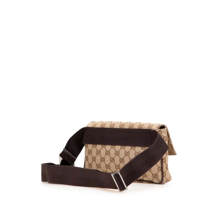 Gucci GG Canvas Belt Bag Brown Canvas Good condition - Back View