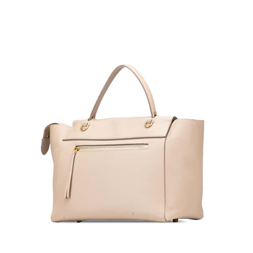 Celine Mini Grained Calfskin Belt Bag Brown Leather Good condition - Back View
