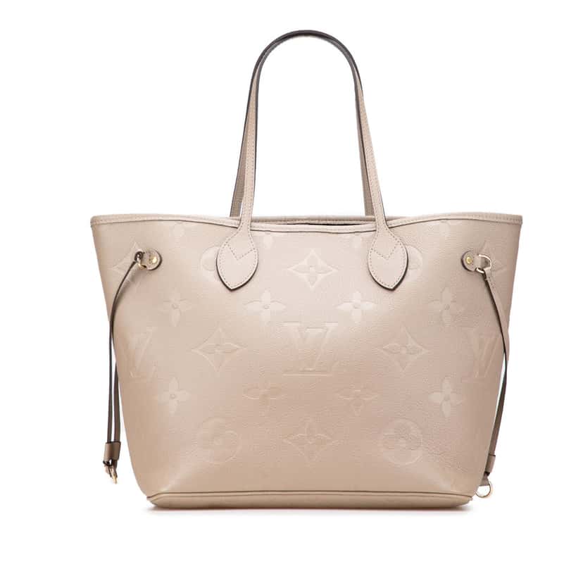Louis Vuitton Monogram Giant Empreinte Neverfull MM Brown Leather Good condition - Front View