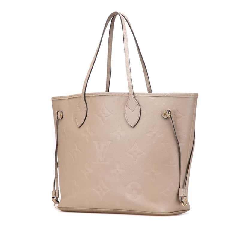 Louis Vuitton Monogram Giant Empreinte Neverfull MM Brown Leather Good condition - Back View