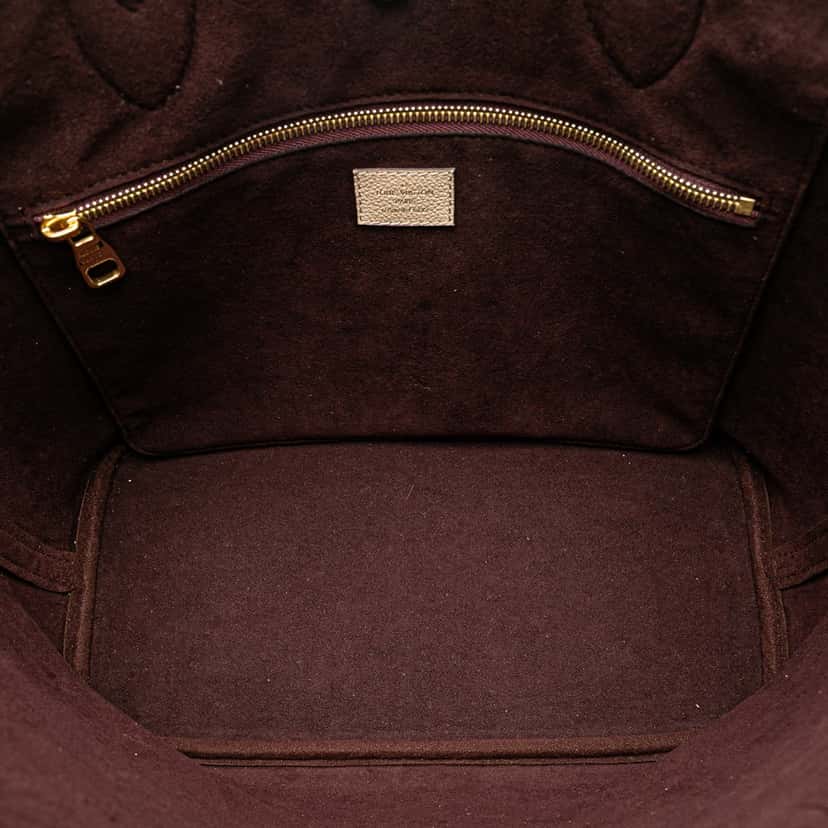 Louis Vuitton Monogram Giant Empreinte Neverfull MM Brown Leather Good condition - Model View