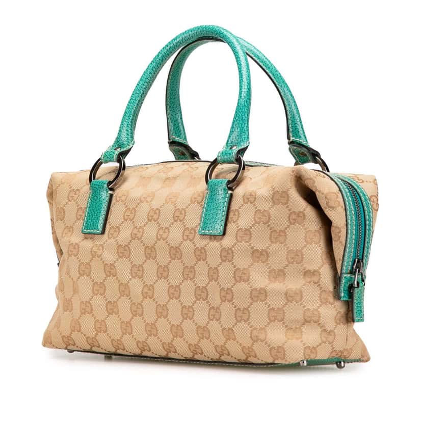 Gucci GG Canvas Boston Bag Brown Canvas Good condition - Back View