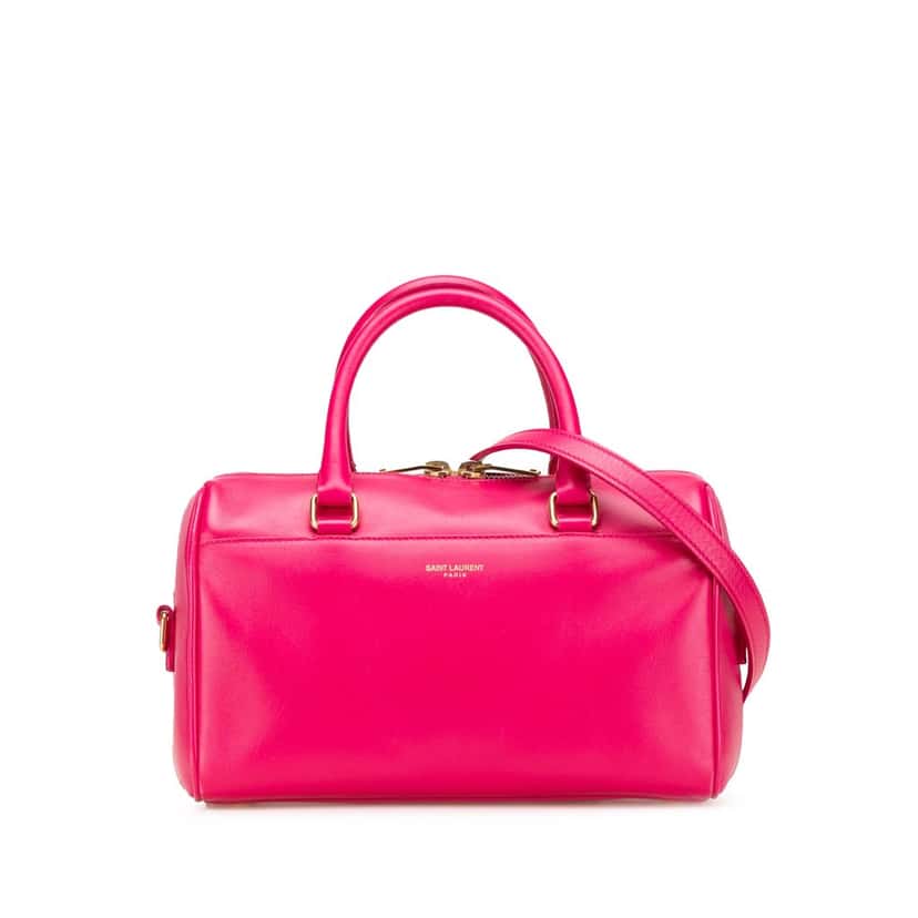 Saint Laurent Baby Leather Classic Duffle Satchel Pink Leather Good condition - Front View