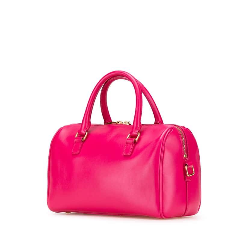 Saint Laurent Baby Leather Classic Duffle Satchel Pink Leather Good condition - Back View