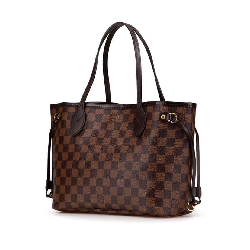Louis Vuitton Damier Ebene Neverfull PM Brown Canvas Good condition - Back View