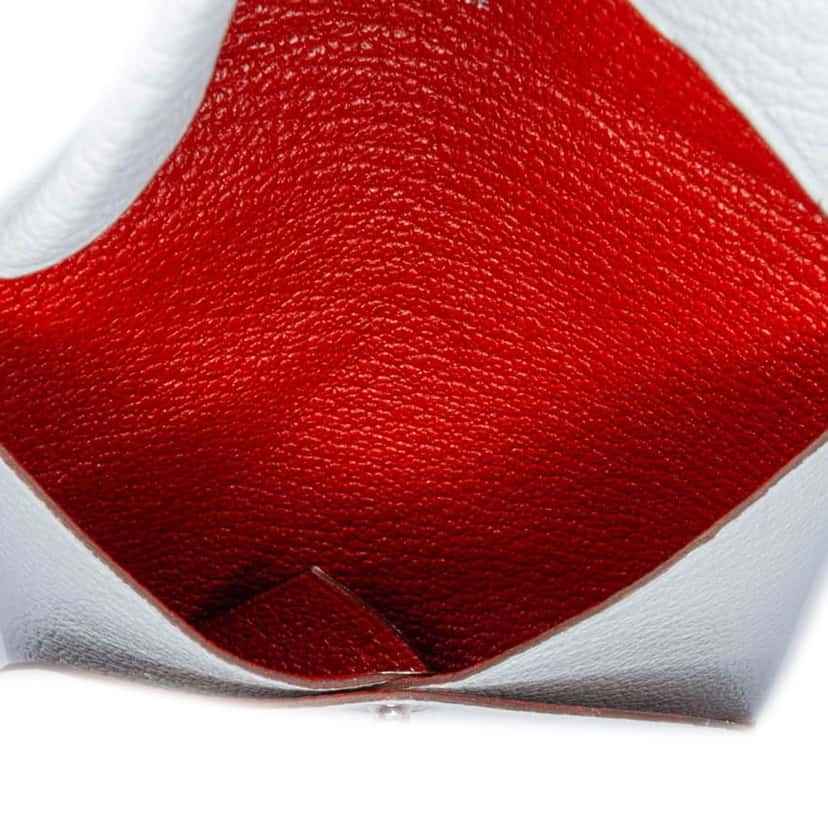 Hermès Chevre Mysore Bastia Coin Pouch White Leather Good condition - Model View