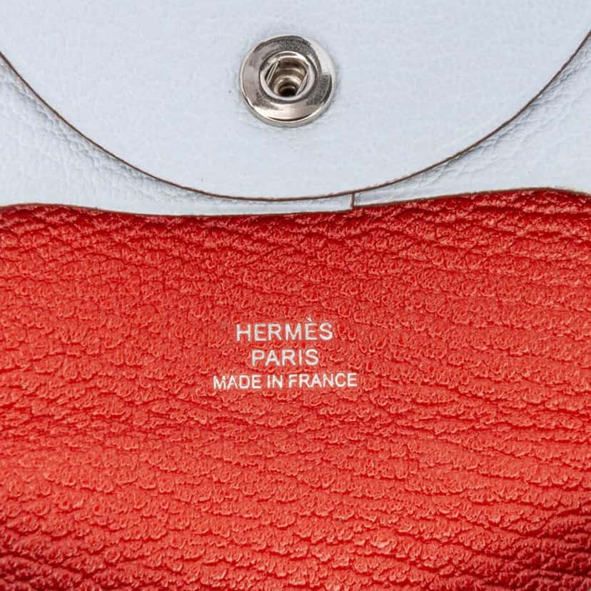Hermès Chevre Mysore Bastia Coin Pouch White Leather Good condition - Box View