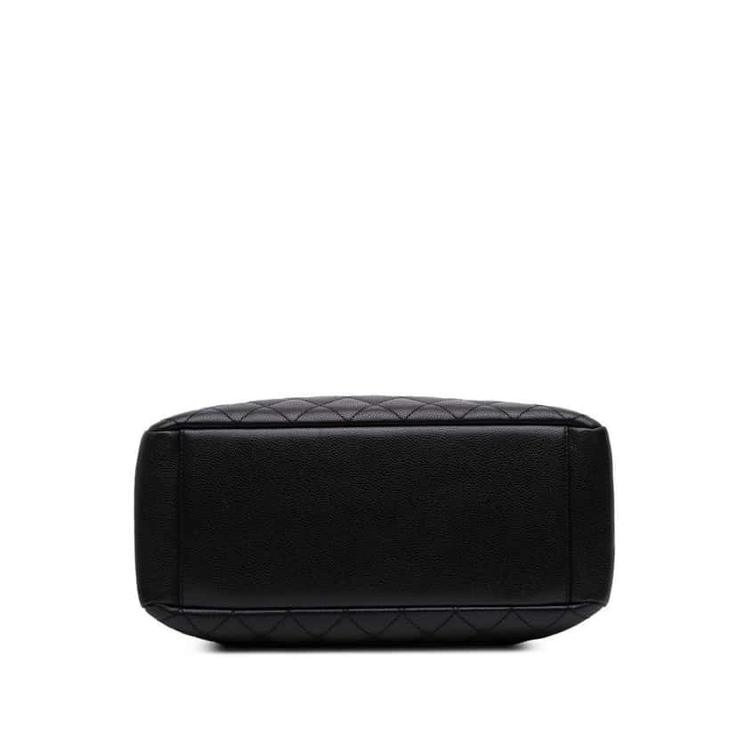 Chanel Caviar Grand Shopping Tote Black Leather Good condition - Inside View