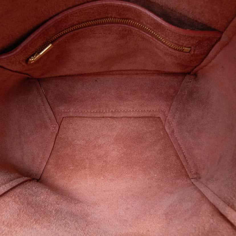Celine Small Leather Seau Sangle Brown Leather Good condition - Model View