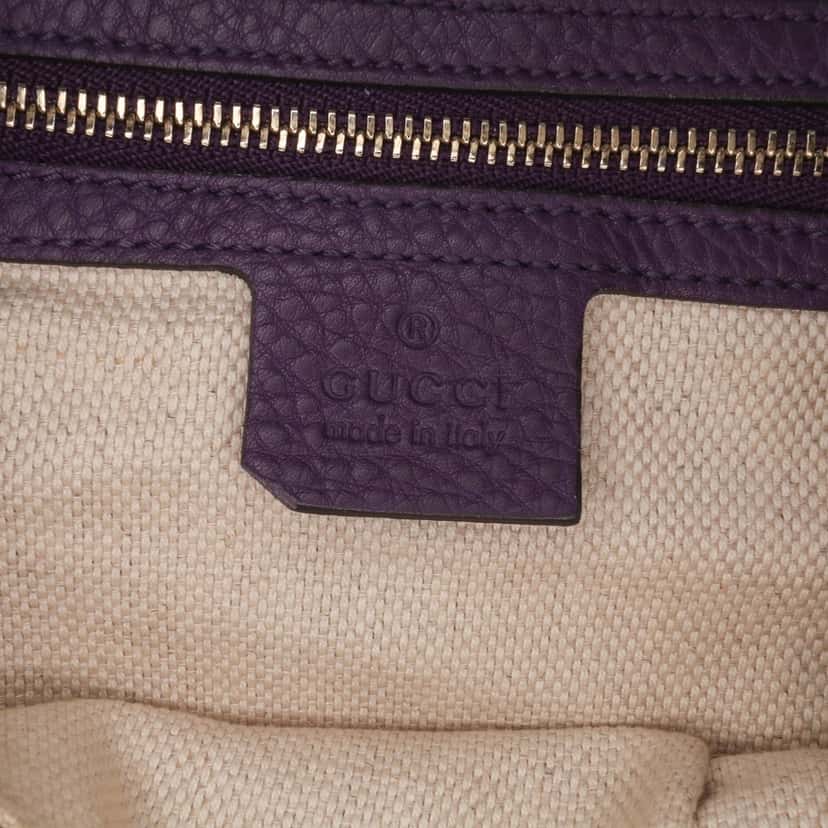 Gucci Leather Soho Hobo Purple Leather Good condition - Box View