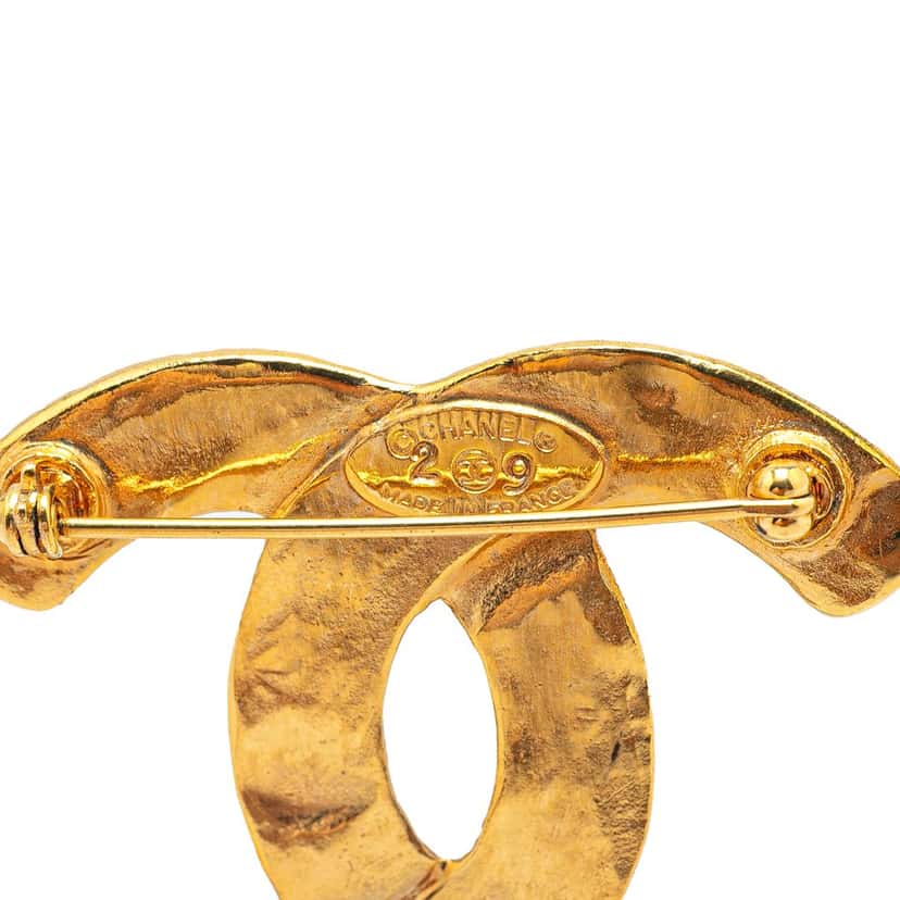 Chanel Gold Plated CC Brooch Gold Metal Good condition - Model View