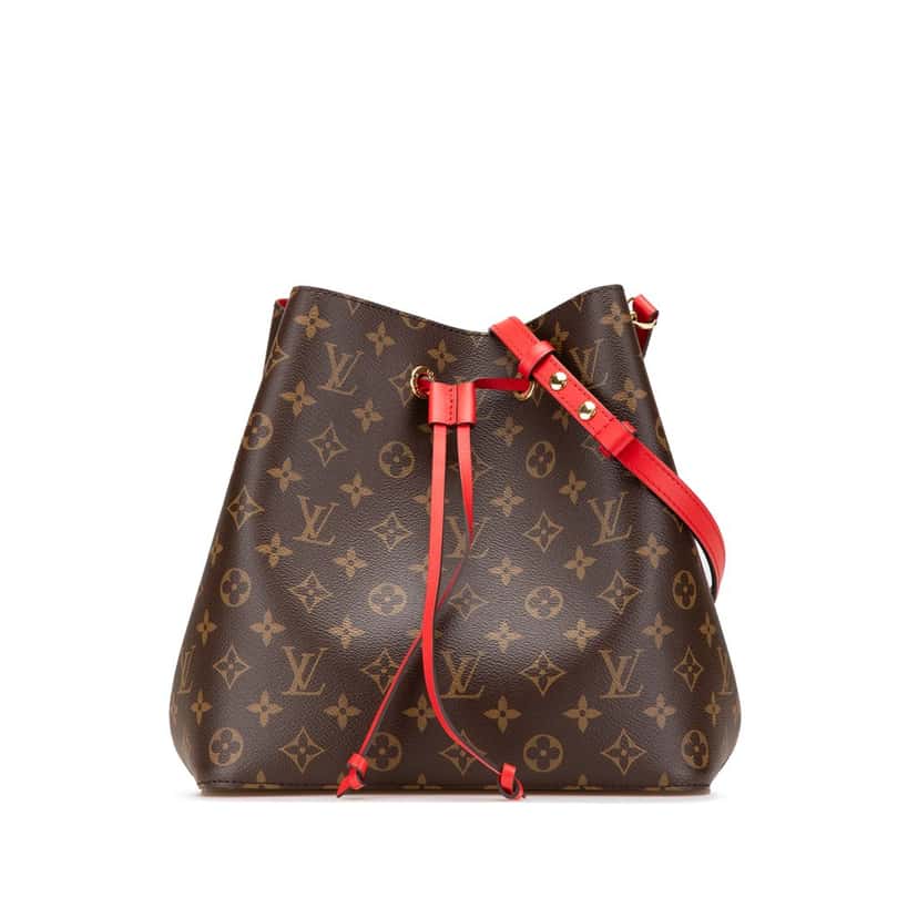 Louis Vuitton Monogram Braided Neonoe MM Brown Canvas Good condition - Front View