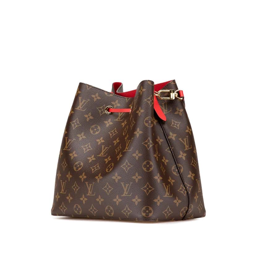 Louis Vuitton Monogram Braided Neonoe MM Brown Canvas Good condition - Back View