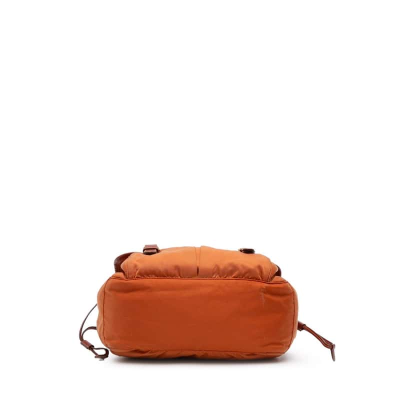 Prada Tessuto Zip Double Buckle Messenger Bag Orange Good condition - Inside View