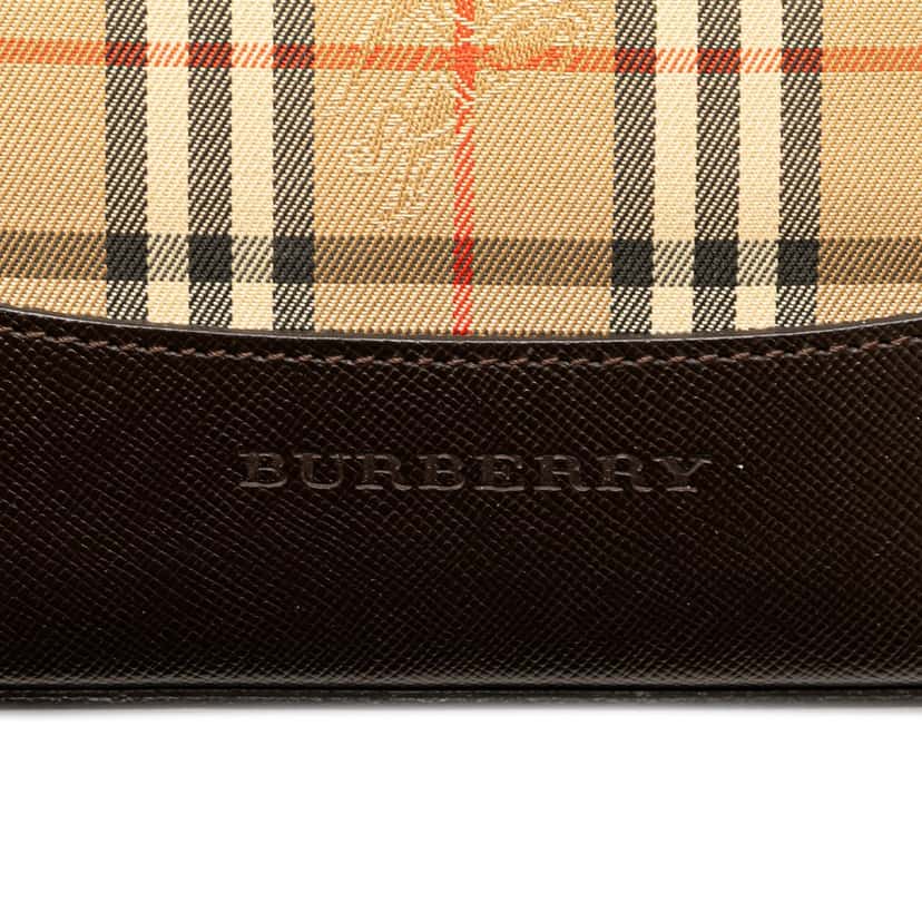 Burberry Haymarket Check Canvas Shoulder Bag Brown Canvas Good condition - Box View