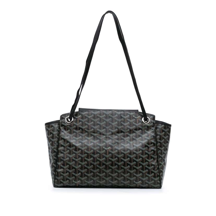Goyard Goyardine Rouette PM Black Canvas Good condition - Front View
