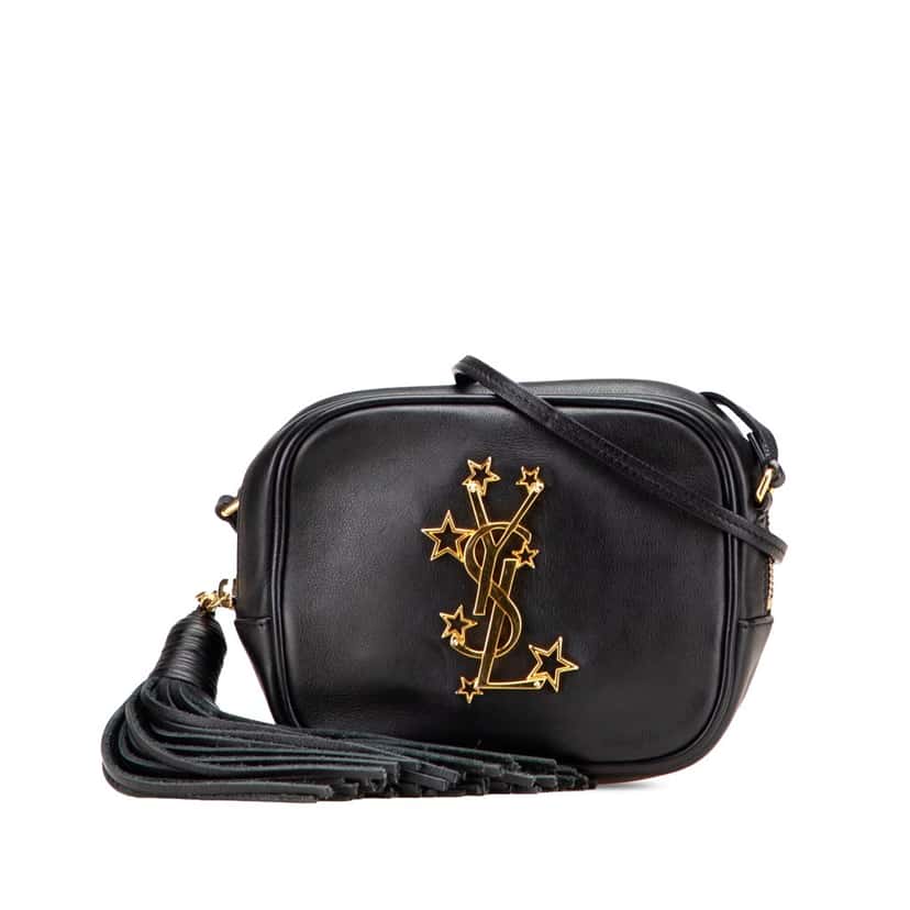Saint Laurent Nappa Monogram Star Blogger Bag Black Leather Good condition - Front View