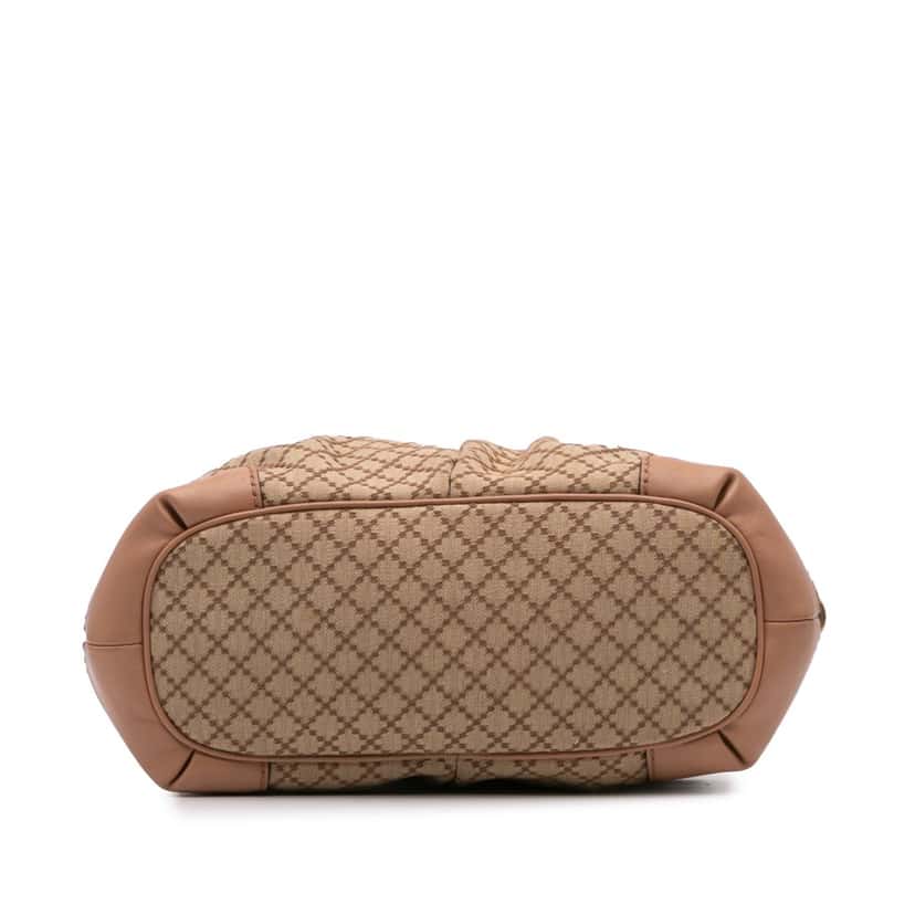 Gucci Diamante Canvas Sukey Satchel Brown Canvas Good condition - Inside View