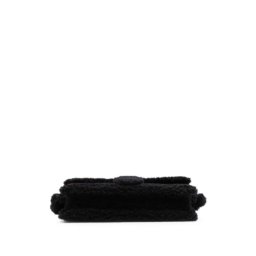 Jacquemus Shearling Le Bambidou Shoulder Bag Black Good condition - Inside View