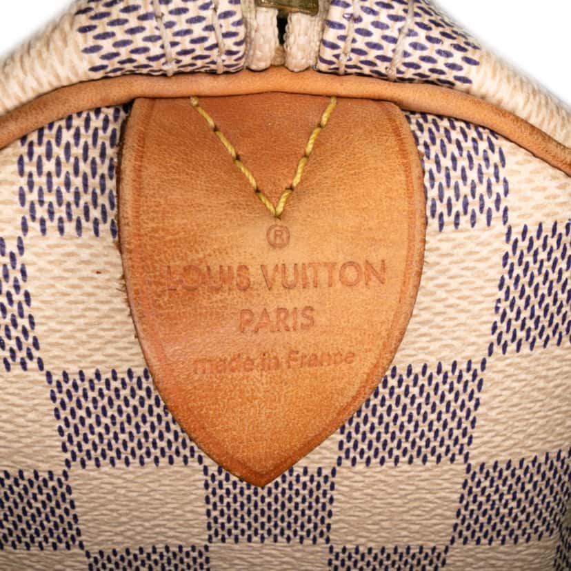 Louis Vuitton Damier Azur Speedy 30 White Canvas Good condition - Box View