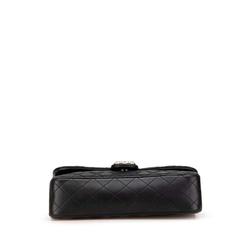 Chanel Medium Quilted Lambskin Westminster Pearl Flap Black Leather Good condition - Inside View