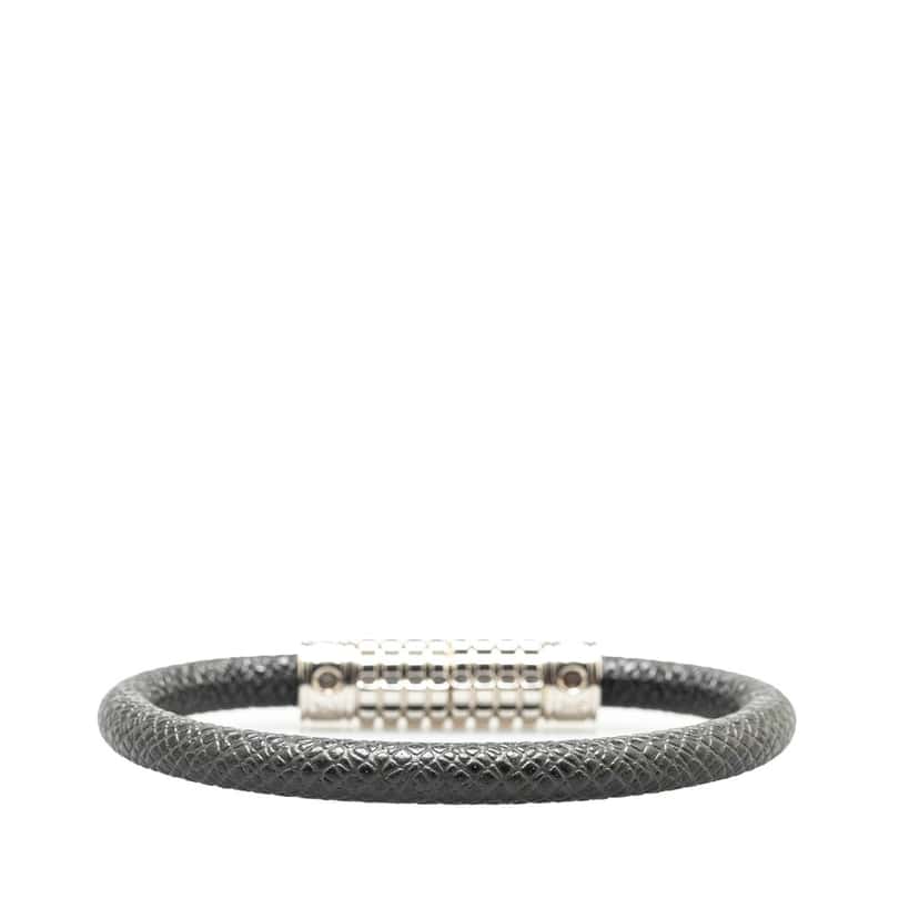 Louis Vuitton Taiga Digit Bracelet Black Leather Good condition - Inside View