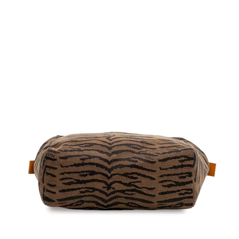 Fendi Zebra Print Canvas Handbag Brown Canvas Good condition - Inside View