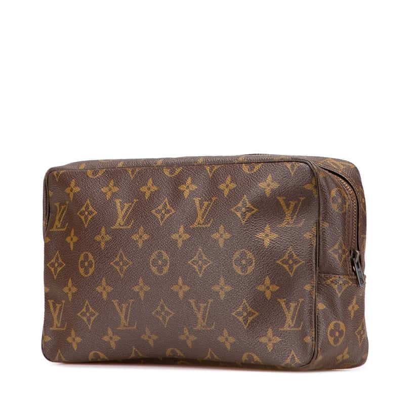 Louis Vuitton Monogram Trousse Toilette 28 Brown Canvas Fair condition - Back View