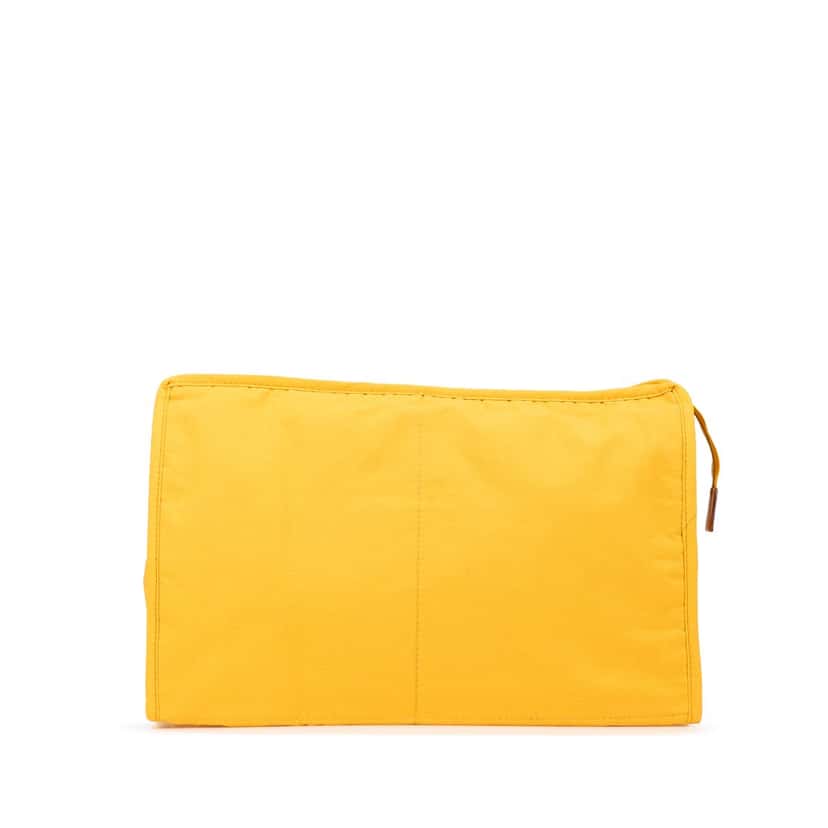 Hermès Toile Zip Pouch Yellow Canvas Good condition - Front View