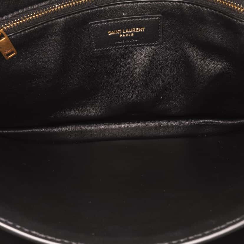 Saint Laurent Quilted Lambskin Gaby Shoulder Bag Black Leather Good condition - Box View
