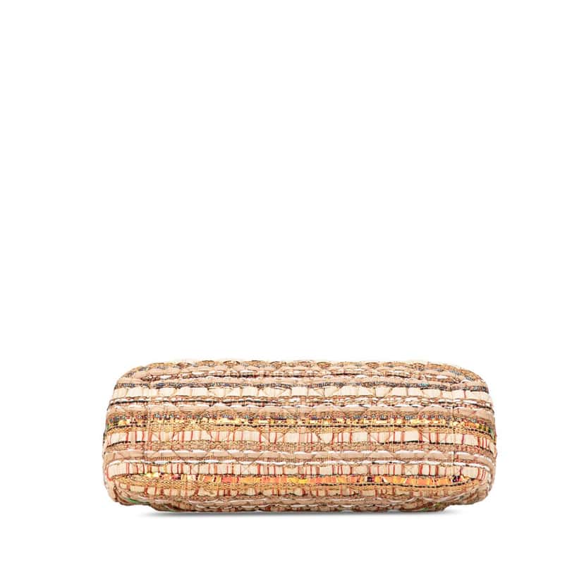 Chanel Jumbo Classic Iridescent Ribbon and Tweed Single Flap Brown Tweed Good condition - Inside View