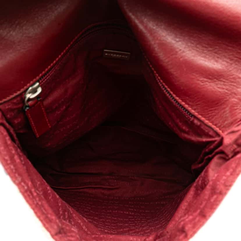 Burberry Nova Check Wool Crossbody Brown Wool Good condition - Model View