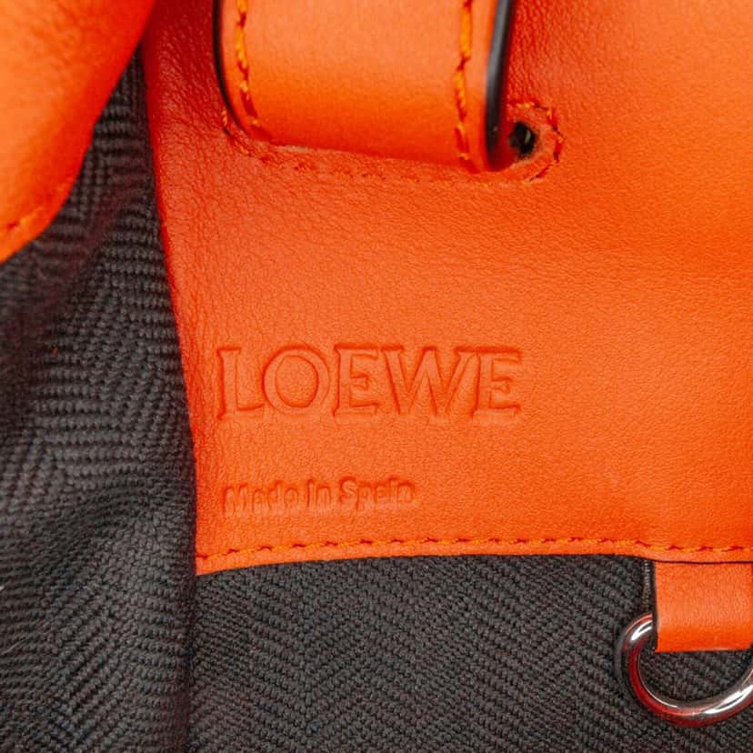 Loewe Small Leather Hammock Satchel Orange Leather Good condition - Box View