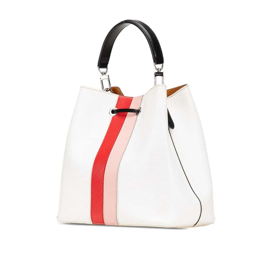 Louis Vuitton Limited Edition Epi Stripes NeoNoe MM White Leather Good condition - Back View