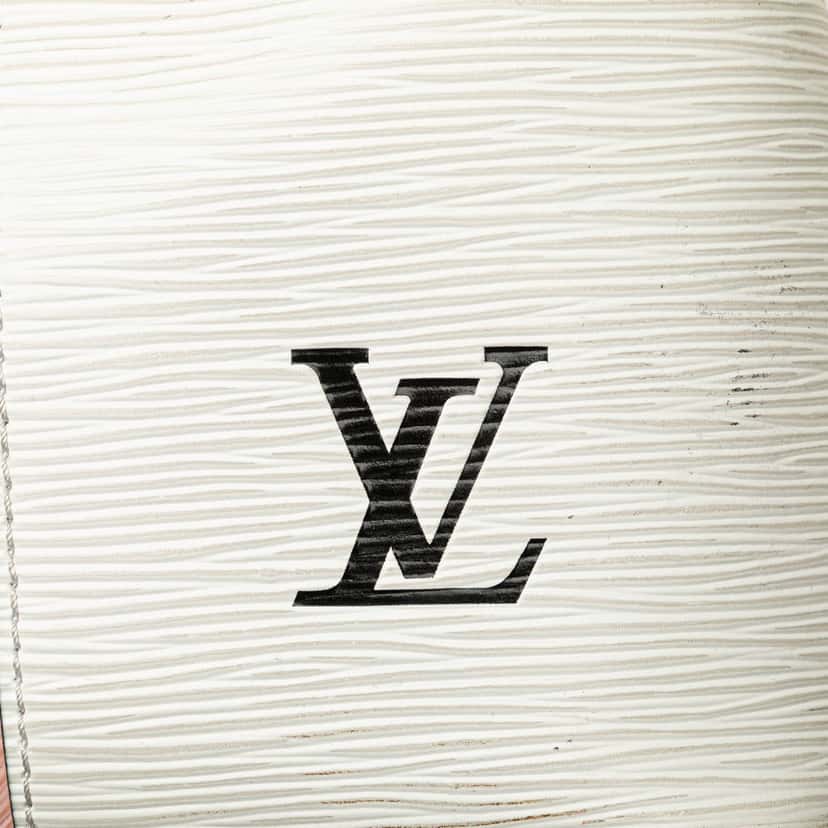 Louis Vuitton Limited Edition Epi Stripes NeoNoe MM White Leather Good condition - Box View