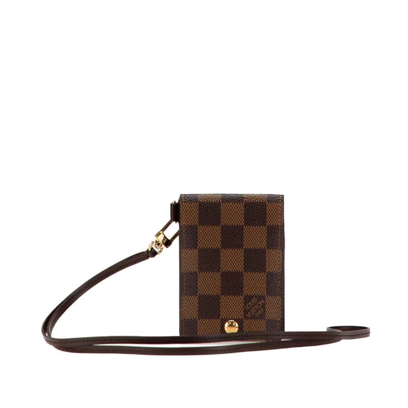 Louis Vuitton Damier Ebene Porte Carte ID Bandouliere Brown Canvas Good condition - Front View