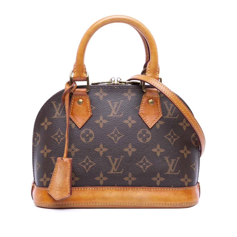 Louis Vuitton Monogram Alma BB Brown Canvas Good condition - Front View