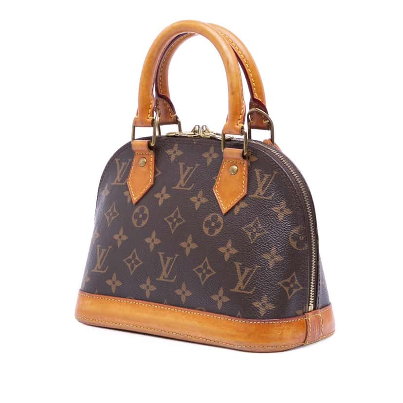 Louis Vuitton Monogram Alma BB Brown Canvas Good condition - Back View