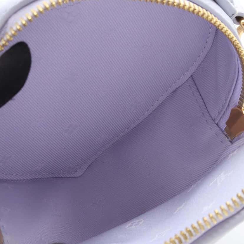 Louis Vuitton Monogram Embroidered Pop My Heart Pouch Purple Leather Good condition - Inside View
