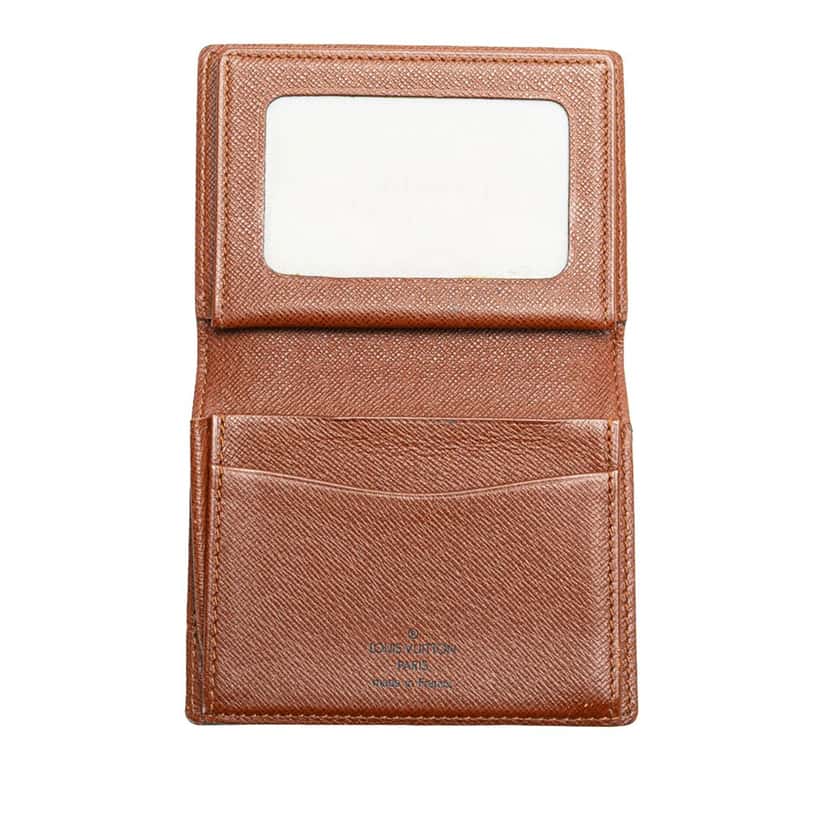 Louis Vuitton Monogram Card Holder Brown Canvas Good condition - Model View