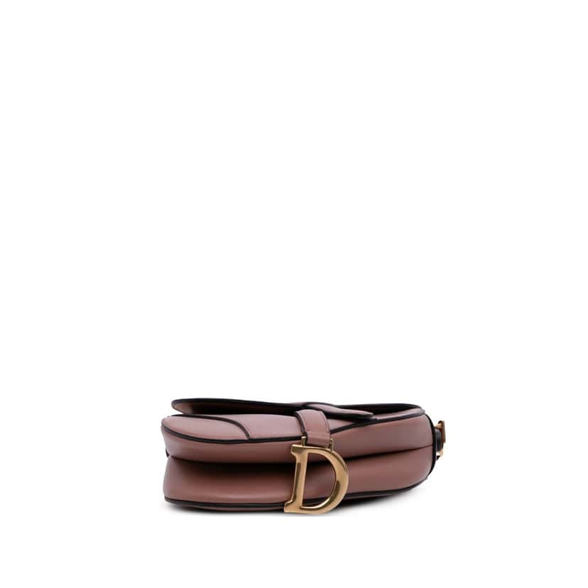 Dior Mini Leather Saddle Bag Pink Leather Good condition - Inside View