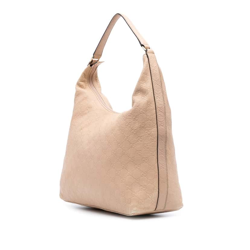 Gucci Guccissima Hobo Bag Brown Leather Good condition - Back View