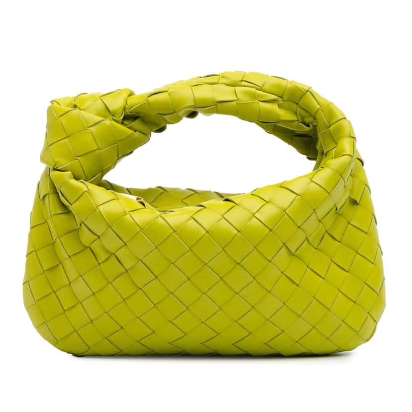Bottega Veneta Mini Nappa Intrecciato Jodie Green Leather Good condition - Front View